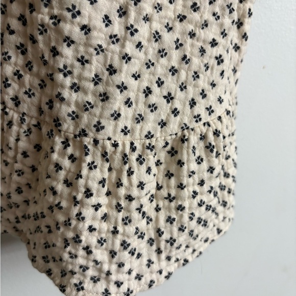 Zara Cream Floral Longsleeve dress with Black Vest 12-18 months - Picture 6 of 6